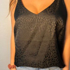 Banana Republic Black Cheetah Print Spaghetti Strap Tank